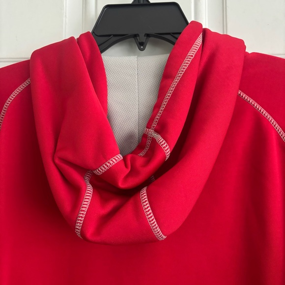 Antigua Atlanta Falcons Red Nylon/Fleece Lined Hooded Zip-Up, Size XL - Picture 8 of 10